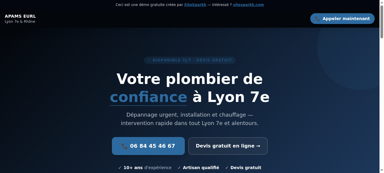 Nouveau site SiteSparkk — design moderne et mobile